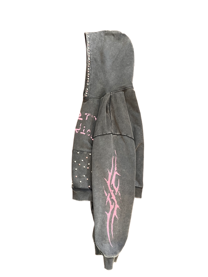 Grey "Bedazzled" Hoodie